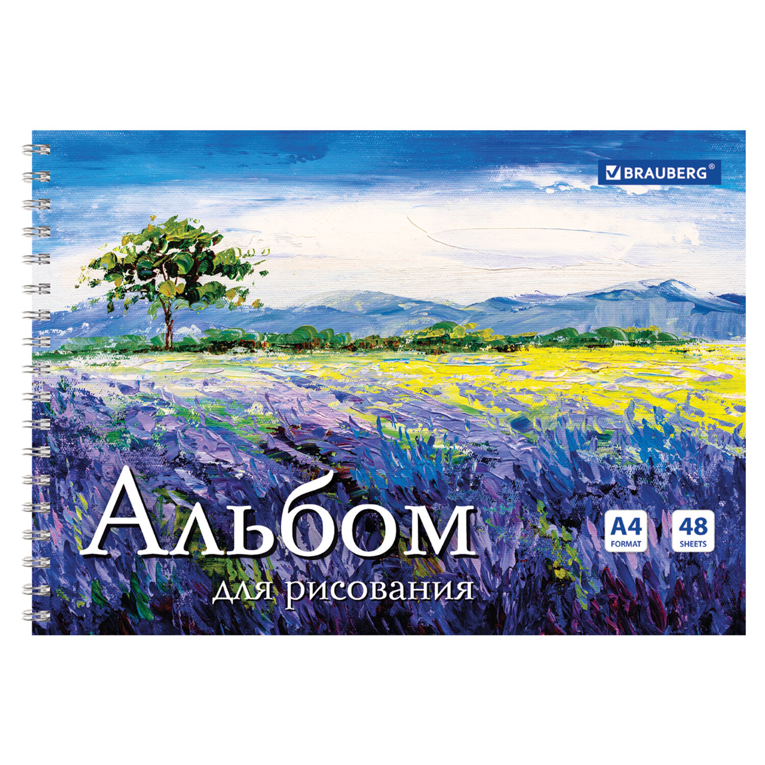 Альбом для рисования Brauberg 48 листов на спирали А4 в школу 4 штуки - фото 6