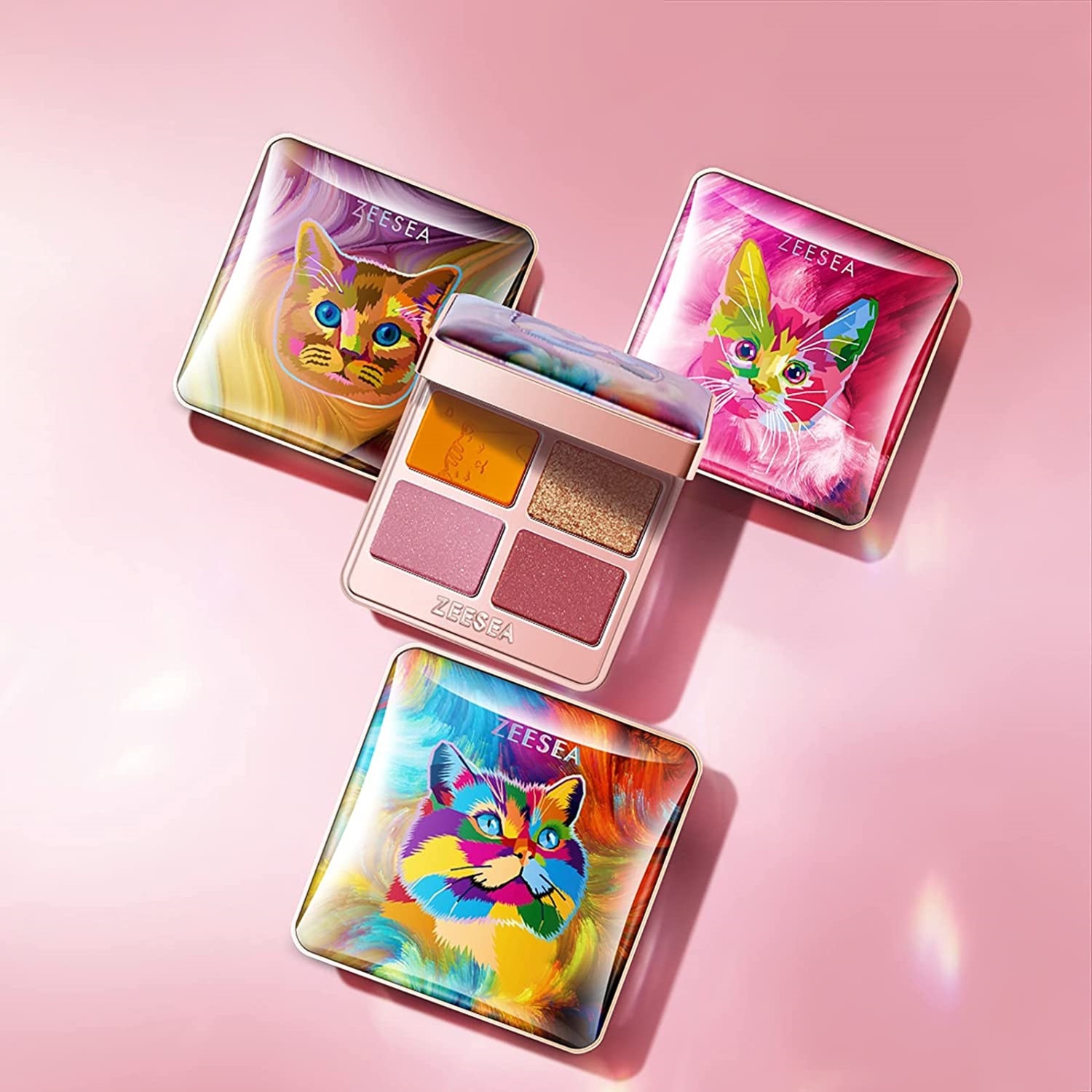 Тени для век Zeesea Tipsy Kitty Eyeshadow Quad тон 06 3.5 г - фото 3