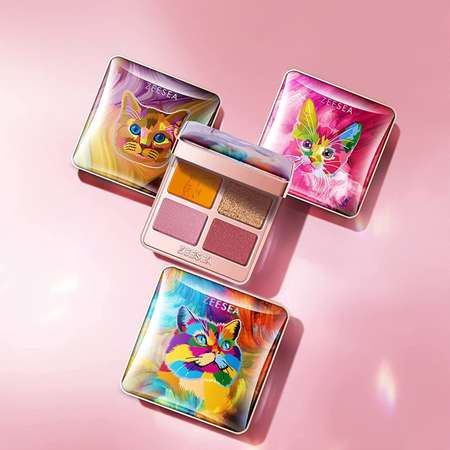 Тени для век Zeesea Tipsy Kitty Eyeshadow Quad тон 06 3.5 г