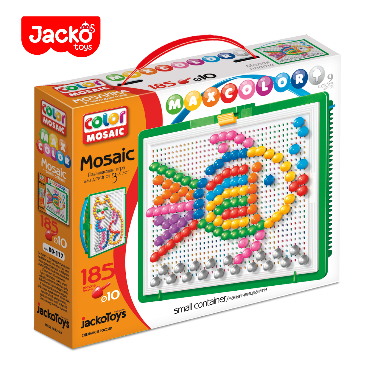 Мозаика в чемоданчике JackoToys развивающая игра для детей 00-117 - фото 1