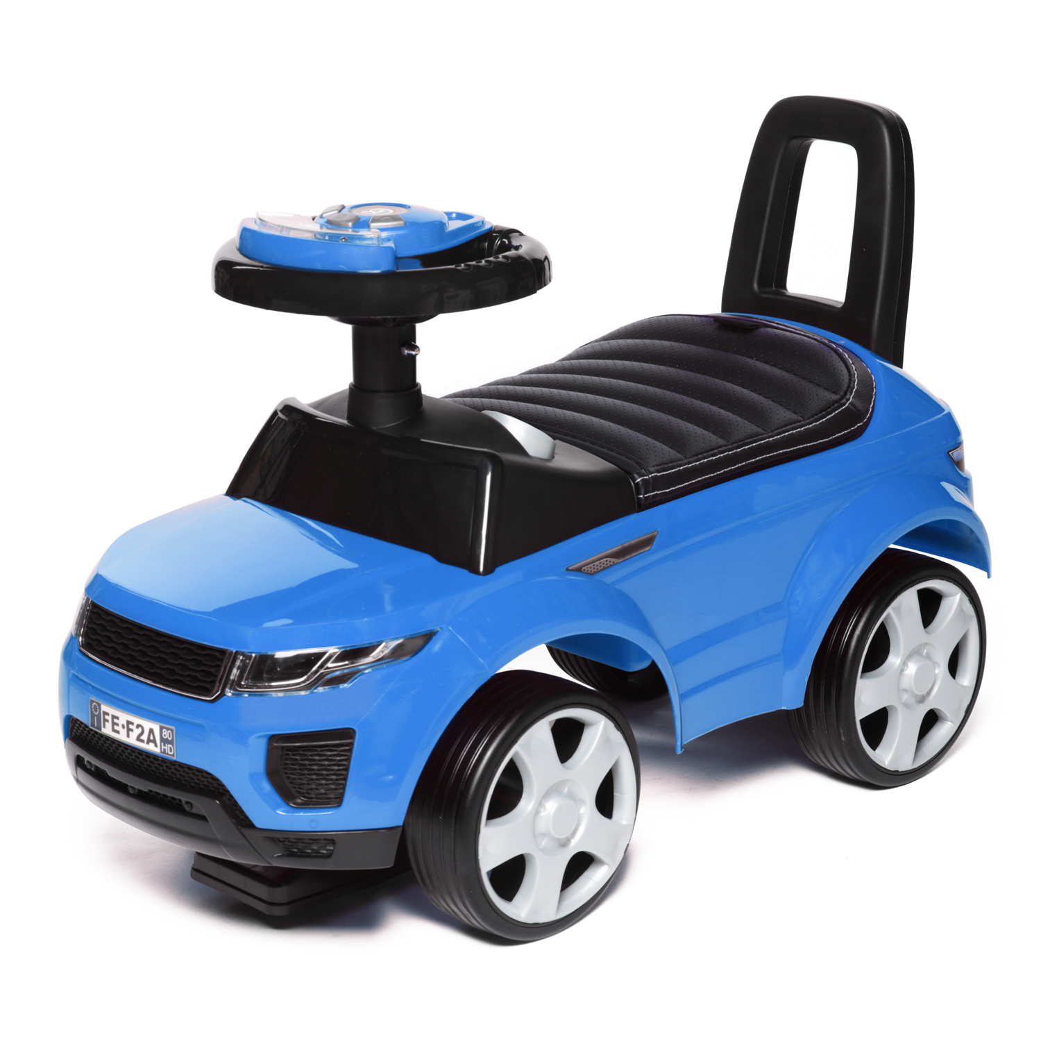 Каталка BabyCare Sport car кожаное сиденье синий - фото 1