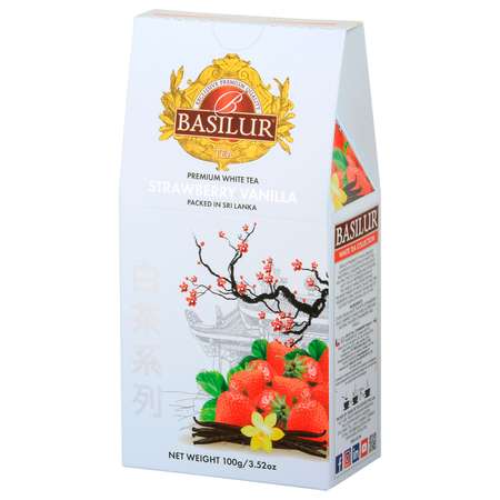 Чай белый Basilur Со вкусом клубники и ванили 100 г