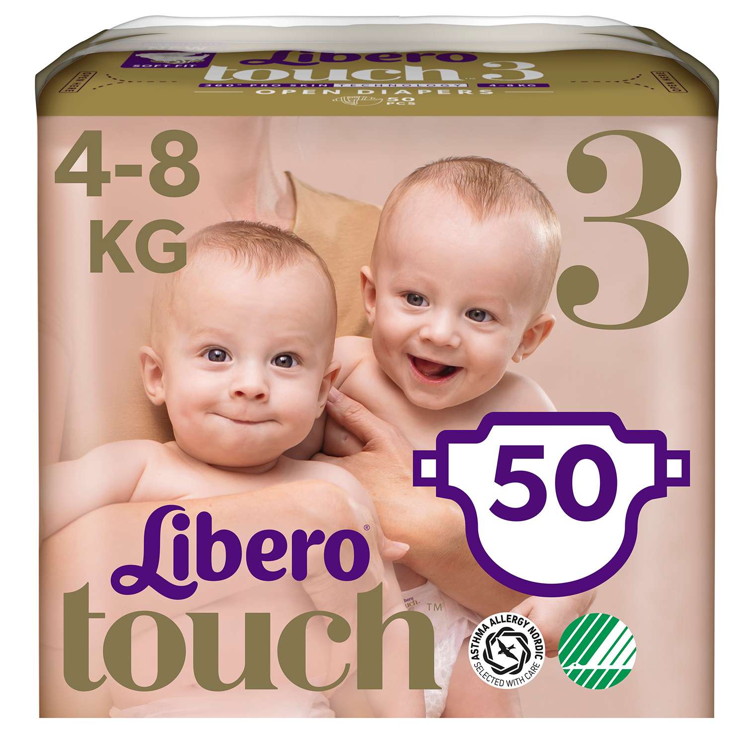 Подгузники Libero Touch 3 4-8кг 50шт - фото 1