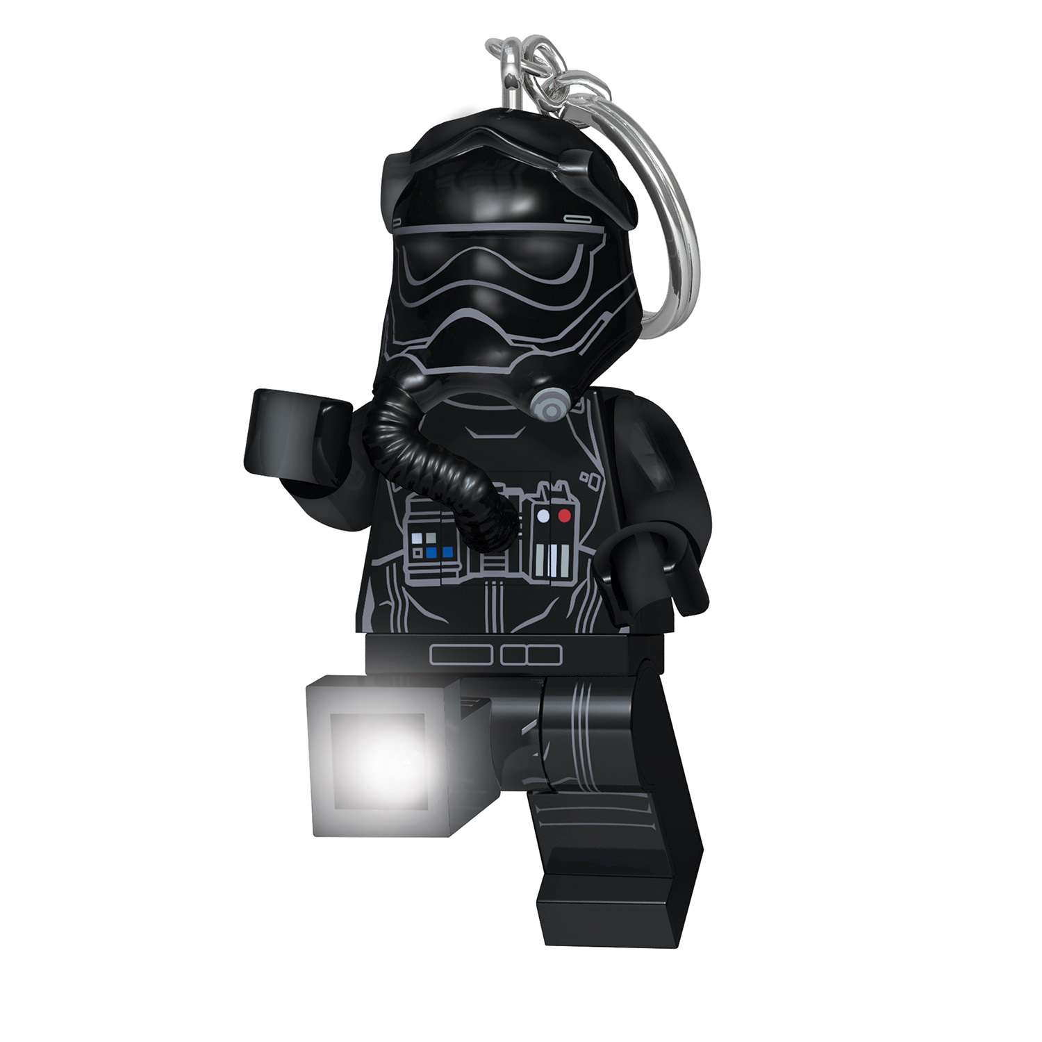 Брелок-фонарик для ключей LEGO Star Wars-Пилот истребителя TIE (Первый орден) - фото 1