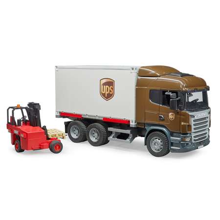 Фургон Bruder Scania UPS с погрузчиком и паллетами 03-581