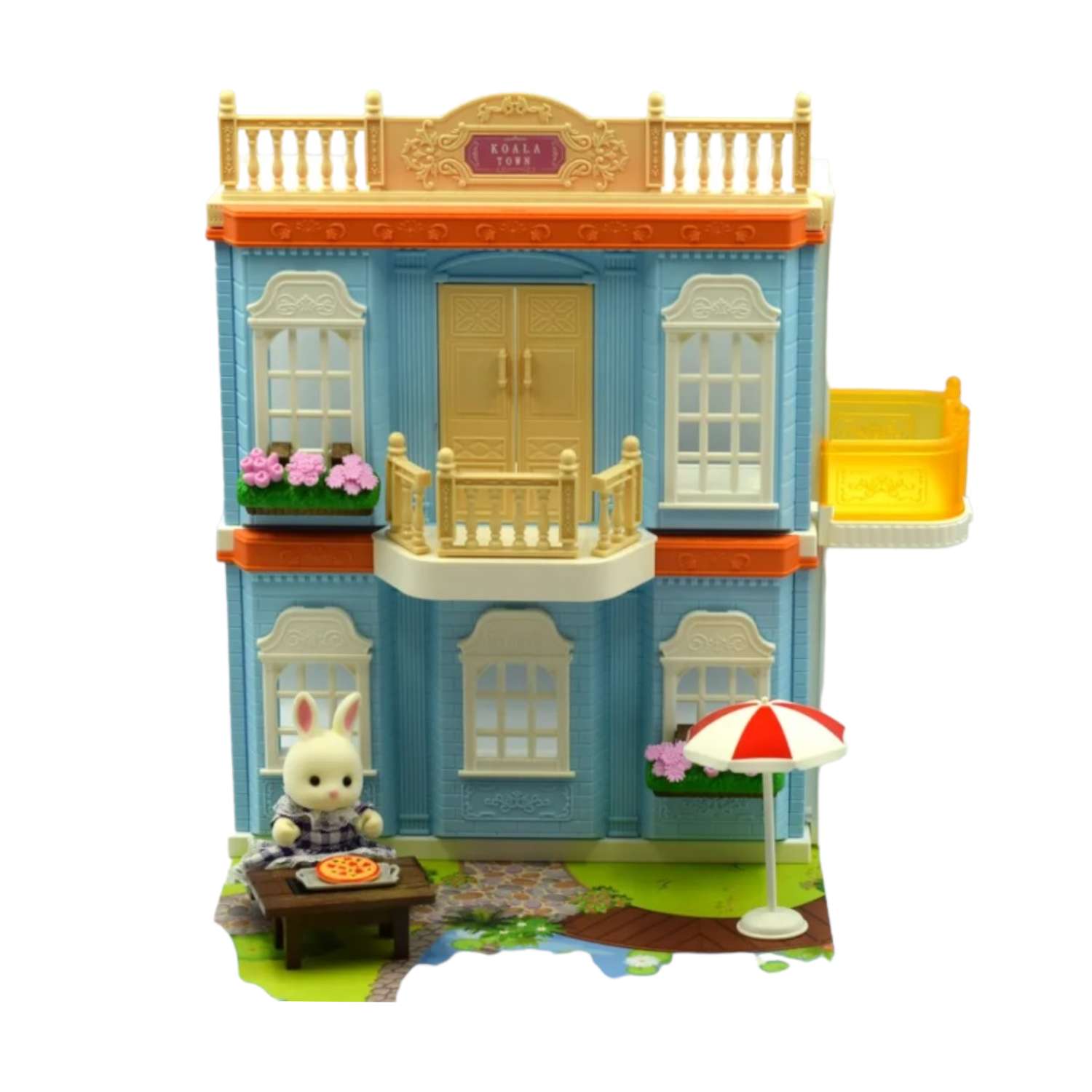 Кукольный домик детский SHARKTOYS с мебелью и куклой фигуркой животного серии гостинная и кухня 1310000008 - фото 1