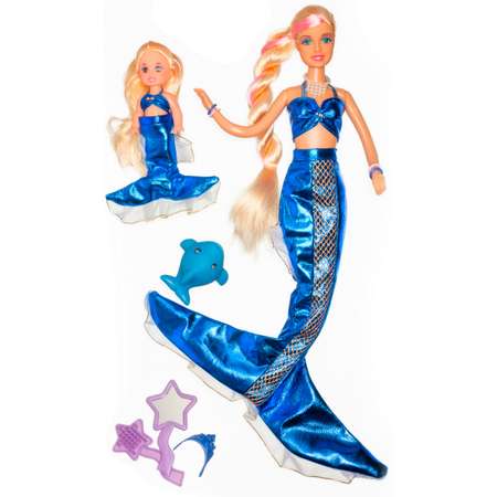 Набор кукол Defa Lucy Морские царевны в комплекте морское животное и аксессуары цвет синий