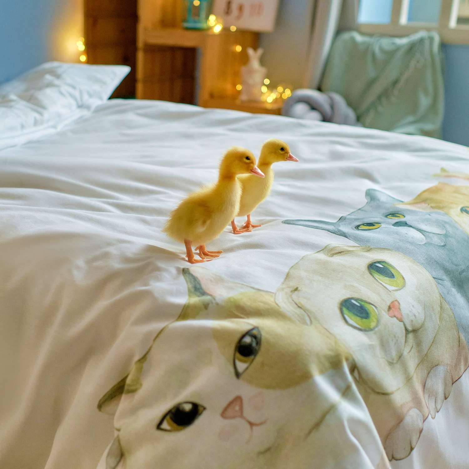 Комплект постельного белья Этель Happy cats купить по цене 4382 ₽ в  интернет-магазине Детский мир
