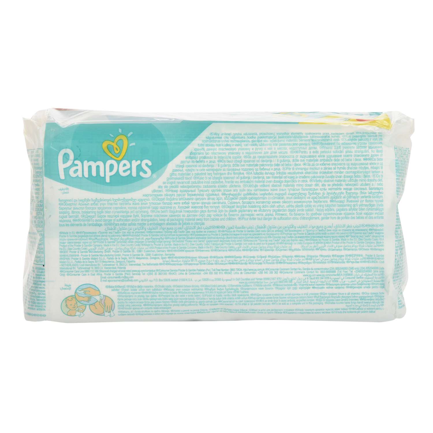 Салфетки Pampers Baby Fresh Clean, влажные сменный блок 128 шт. - фото 10