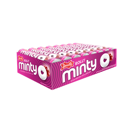 Конфеты Docile Rolly minty cherry Мятная вишня 29г 16шт