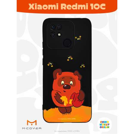 Силиконовый чехол Mcover для смартфона Xiaomi Redmi 10C Союзмультфильм Медвежонок и мед