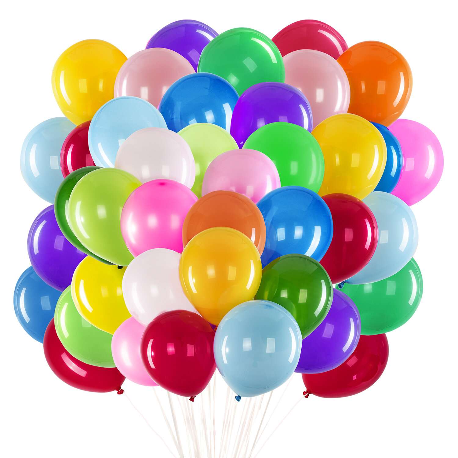 Шары воздушные Brauberg Набор 100 шт яркие цвета для фотозоны на день рождения 25 см - фото 2