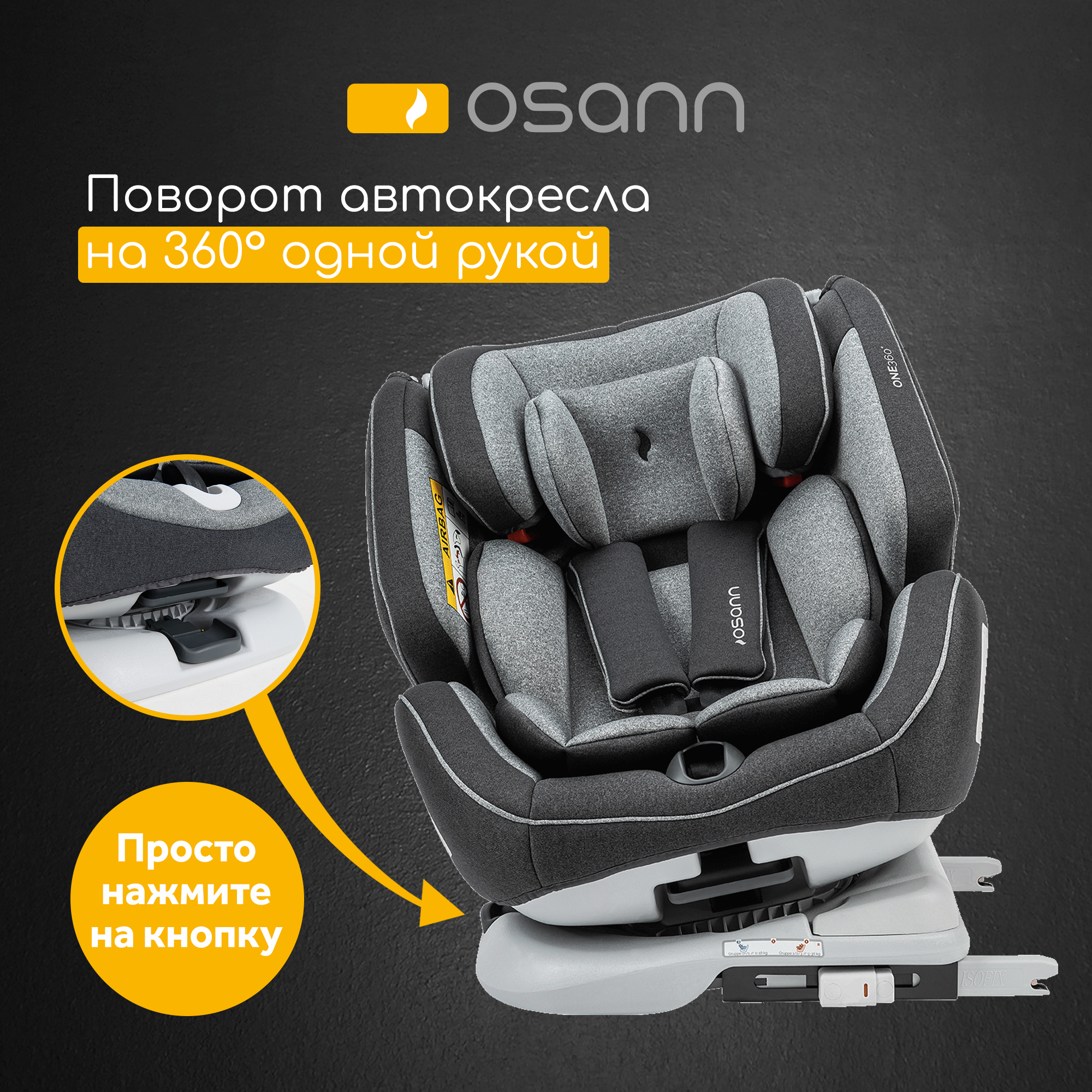 Автокресло детское Osann One 360 поворотное - фото 3