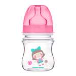 Бутылочка Canpol Babies Easy Start антиколиковая с широким горлышком 120мл Розовая