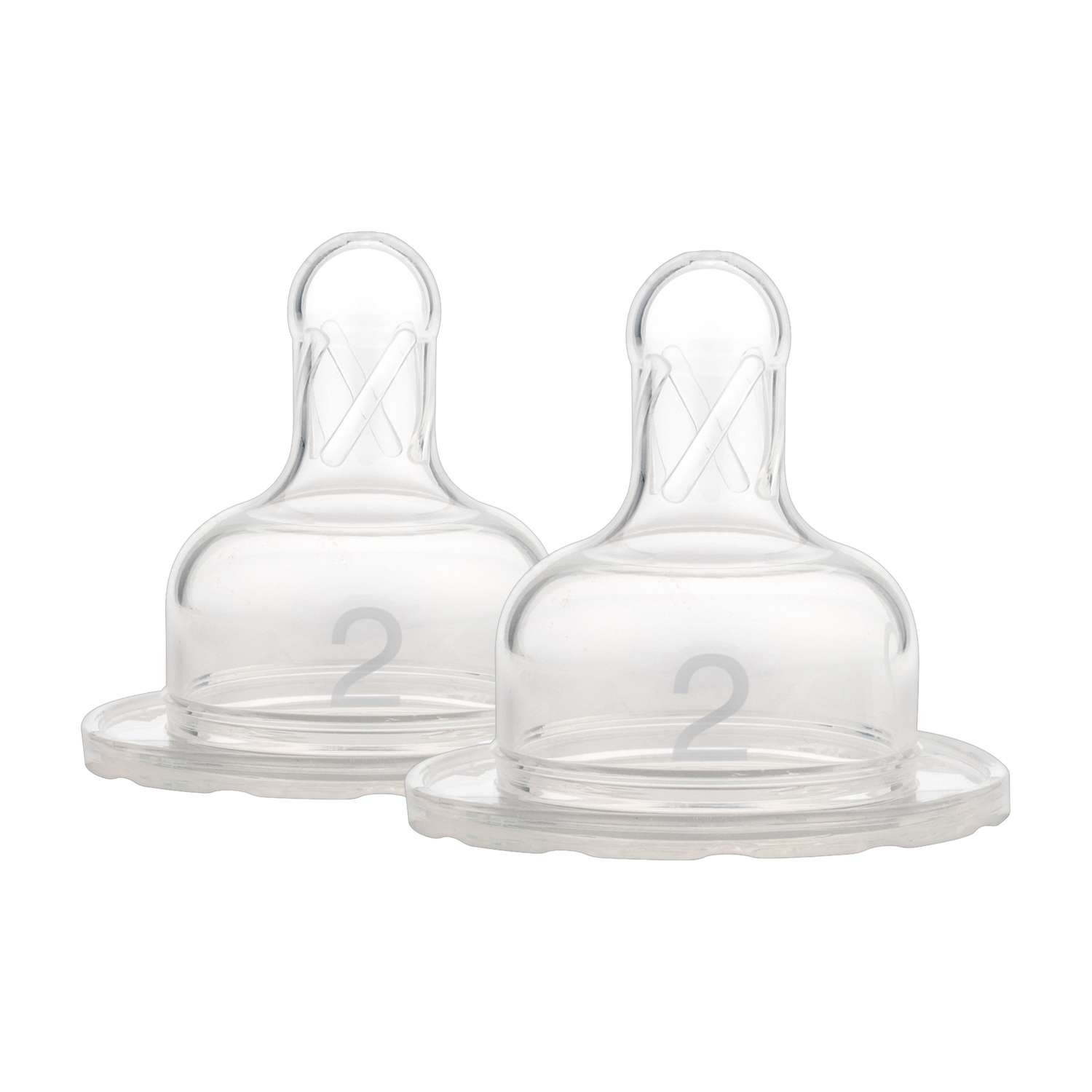 Набор силиконовых сосок Dr Brown's для бутылочек с широким горлышком (3-6 месяцев, 2 шт.) - фото 1