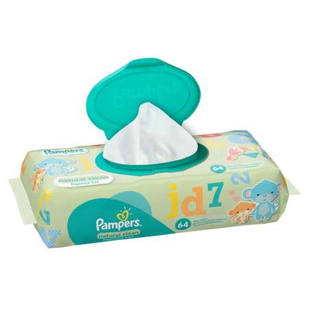 Салфетки Pampers Natural Clean влажные 64шт