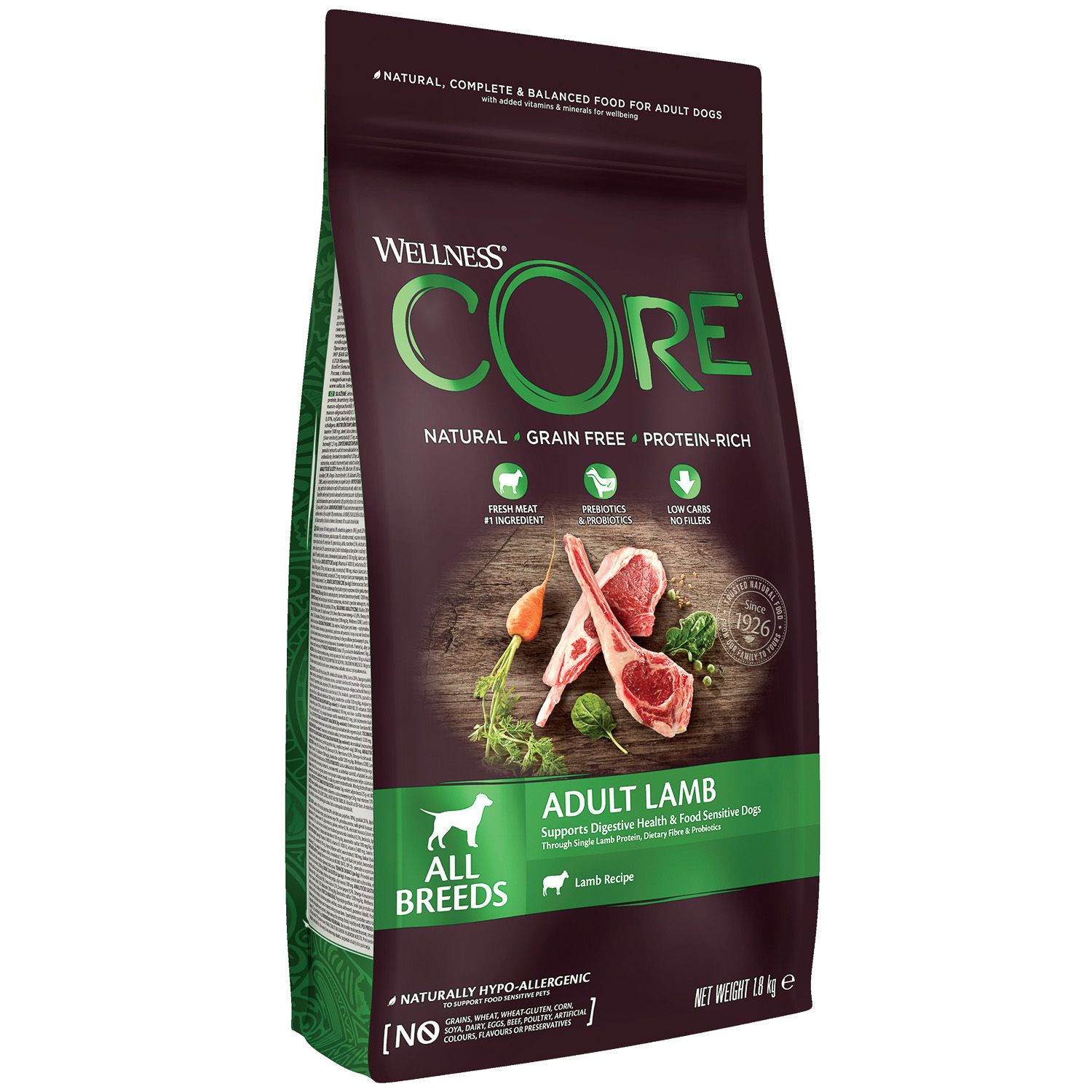 Сухой корм для собак Wellness CORE 1.8 кг ягненок (полнорационный) - фото 4