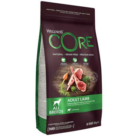 Корм для собак Wellness CORE взрослых всех пород ягненок 1.8кг