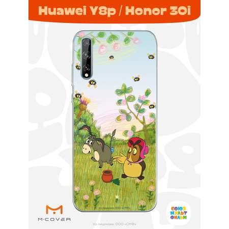 Силиконовый чехол Mcover для смартфона Huawei Y8p Honor 30i Союзмультфильм Сова и Ослик Иа