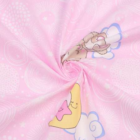 Пелёнка Крошка Я Мишки в облаках белый розовый 70x120 см