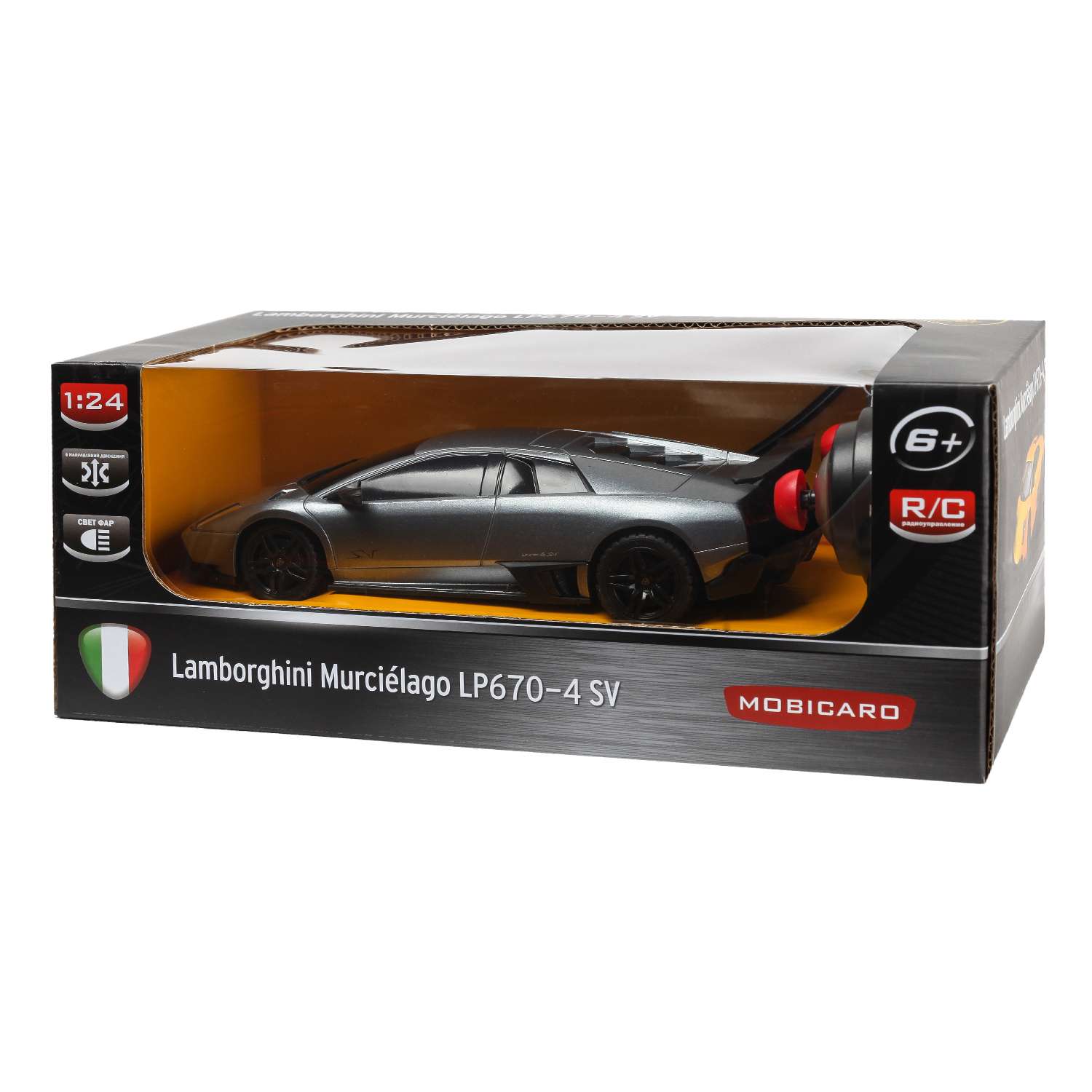 Машинка Mobicaro РУ 1:24 Lamborghini LP670 Серая YS033881-G - фото 2