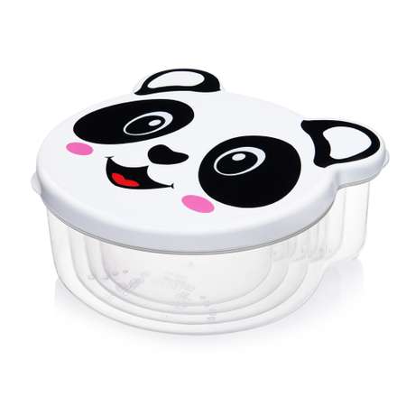 Набор контейнеров для еды elfplast Pets детский в школу 4 шт панда