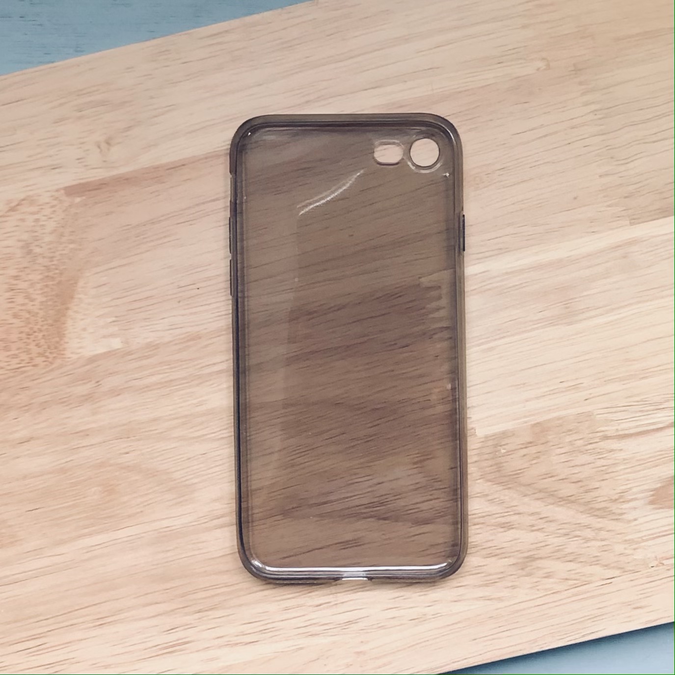 Чехол силиконовый МАККЕЙС прозрачный темный / тонированный плотный на iPhone 7 /8 - фото 3