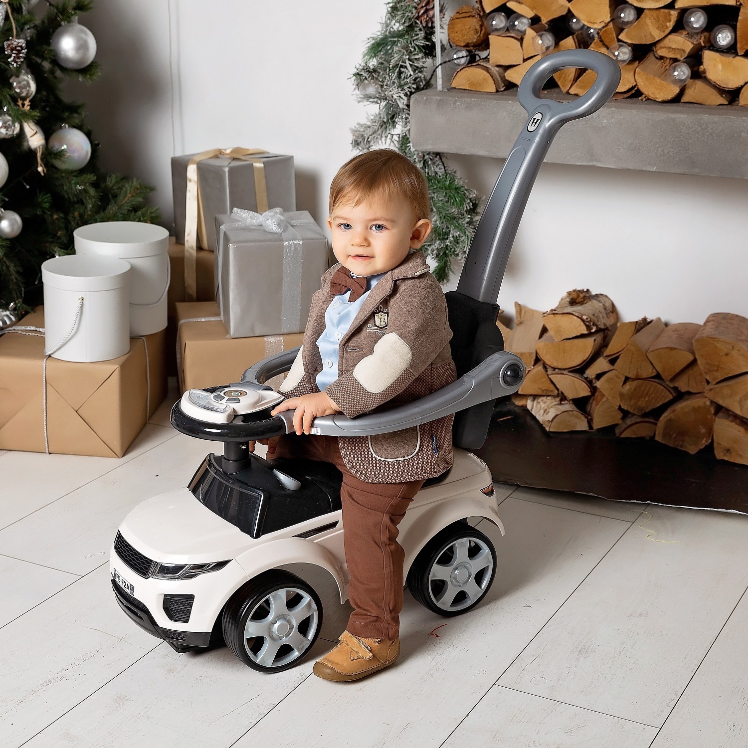 Каталка BabyCare Sport car кожаное сиденье лазурный - фото 11