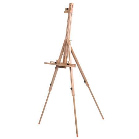 Мольберт напольный Brauberg для рисования деревянный бук с полкой высота 112 см