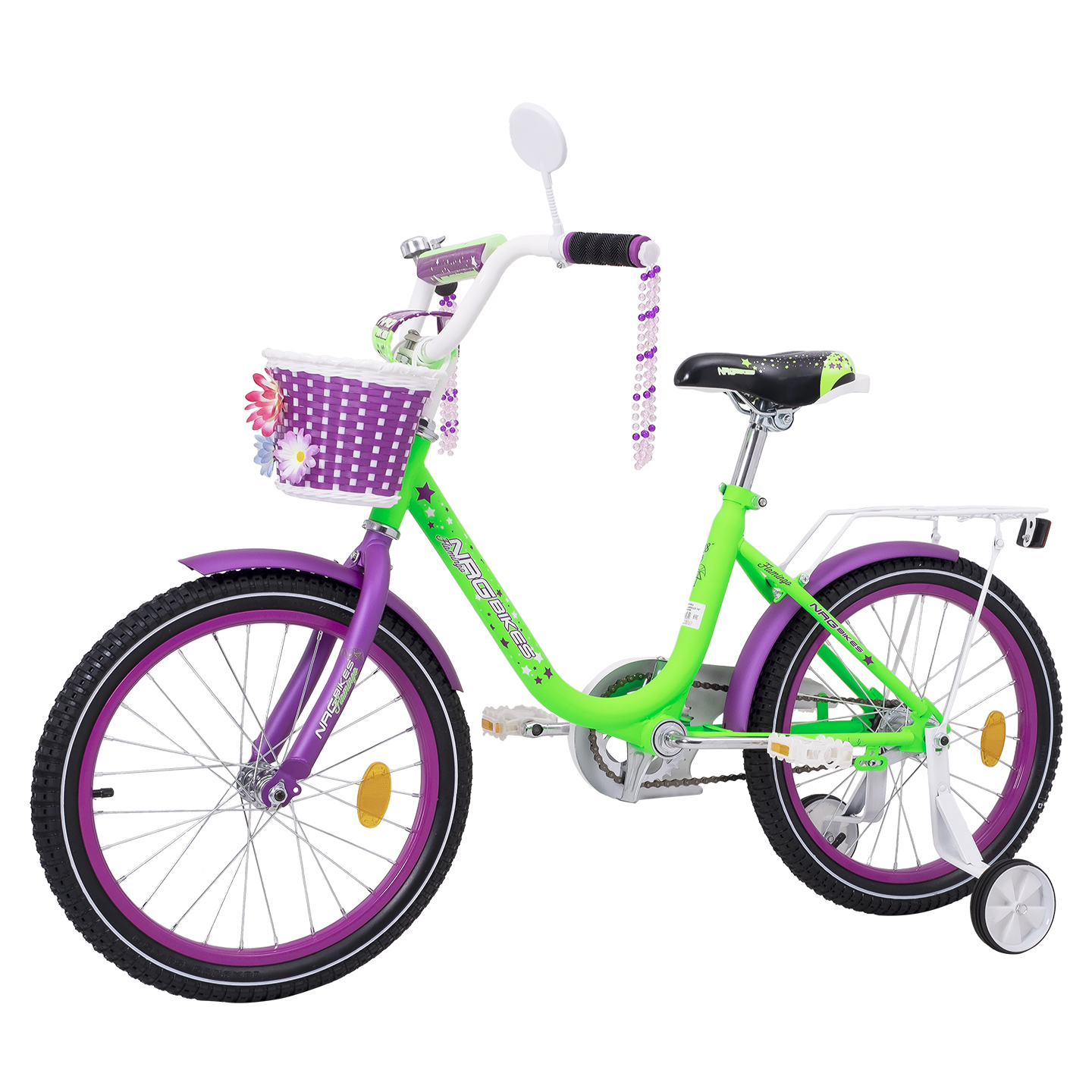 Велосипед NRG BIKES FLAMINGO 18 green-violet - фото 15
