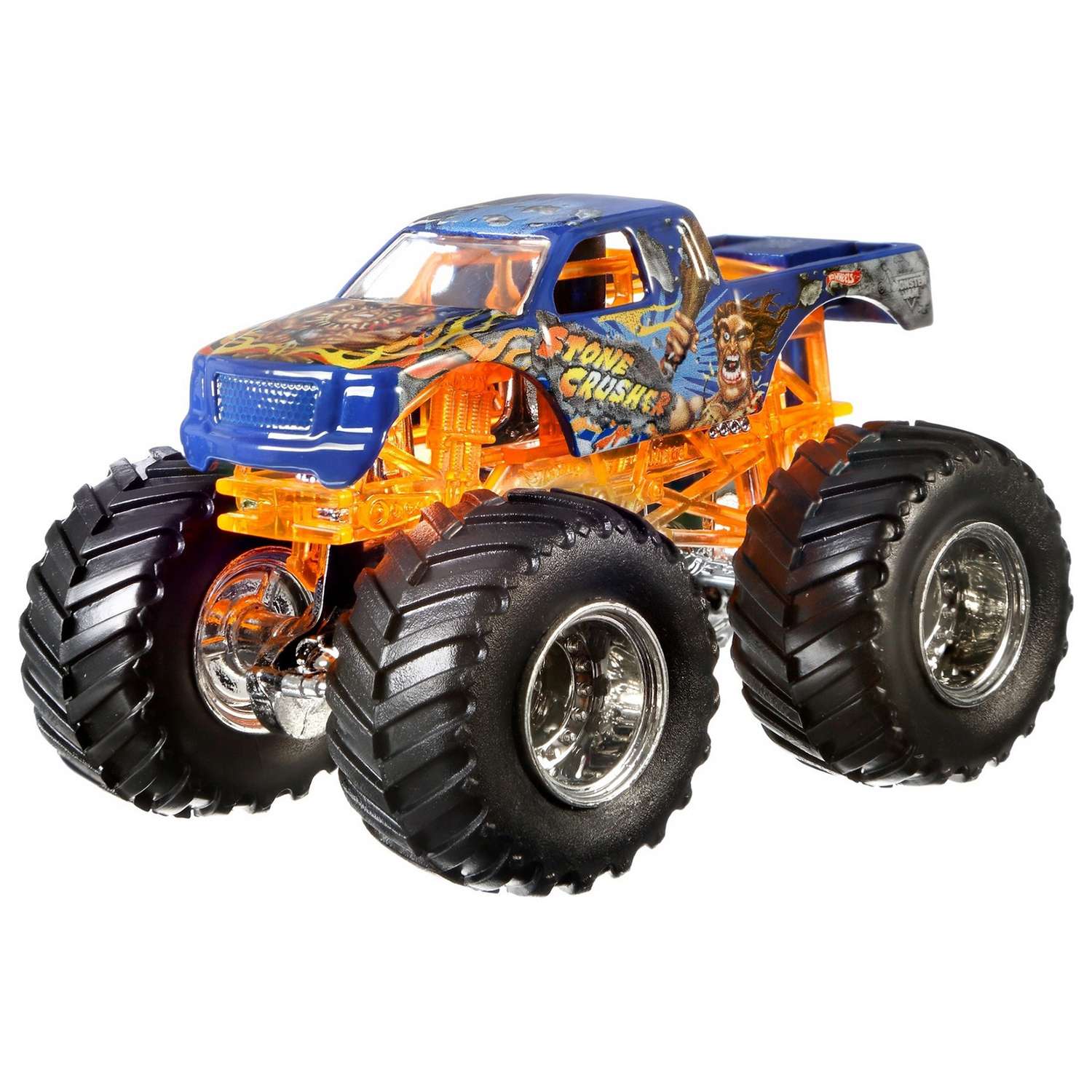 Машина Hot Wheels Monster Jam 1:64 Off-Road Стоун Крашер с фигуркой W4159 21572 - фото 1