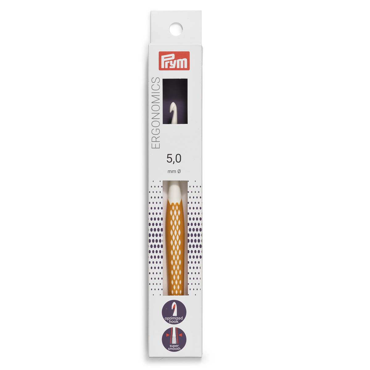 Крючок для вязания Prym эргономичный с прорезиненной ручкой удобный легкий 5 мм 16 см Ergonomics 218487 - фото 8