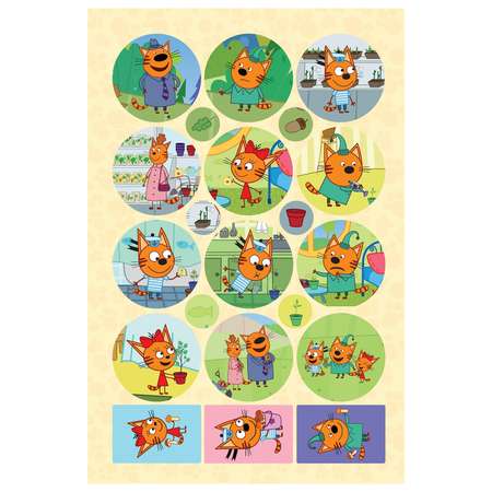 Раскраска ИД Лев Три кота с многоразовыми наклейками