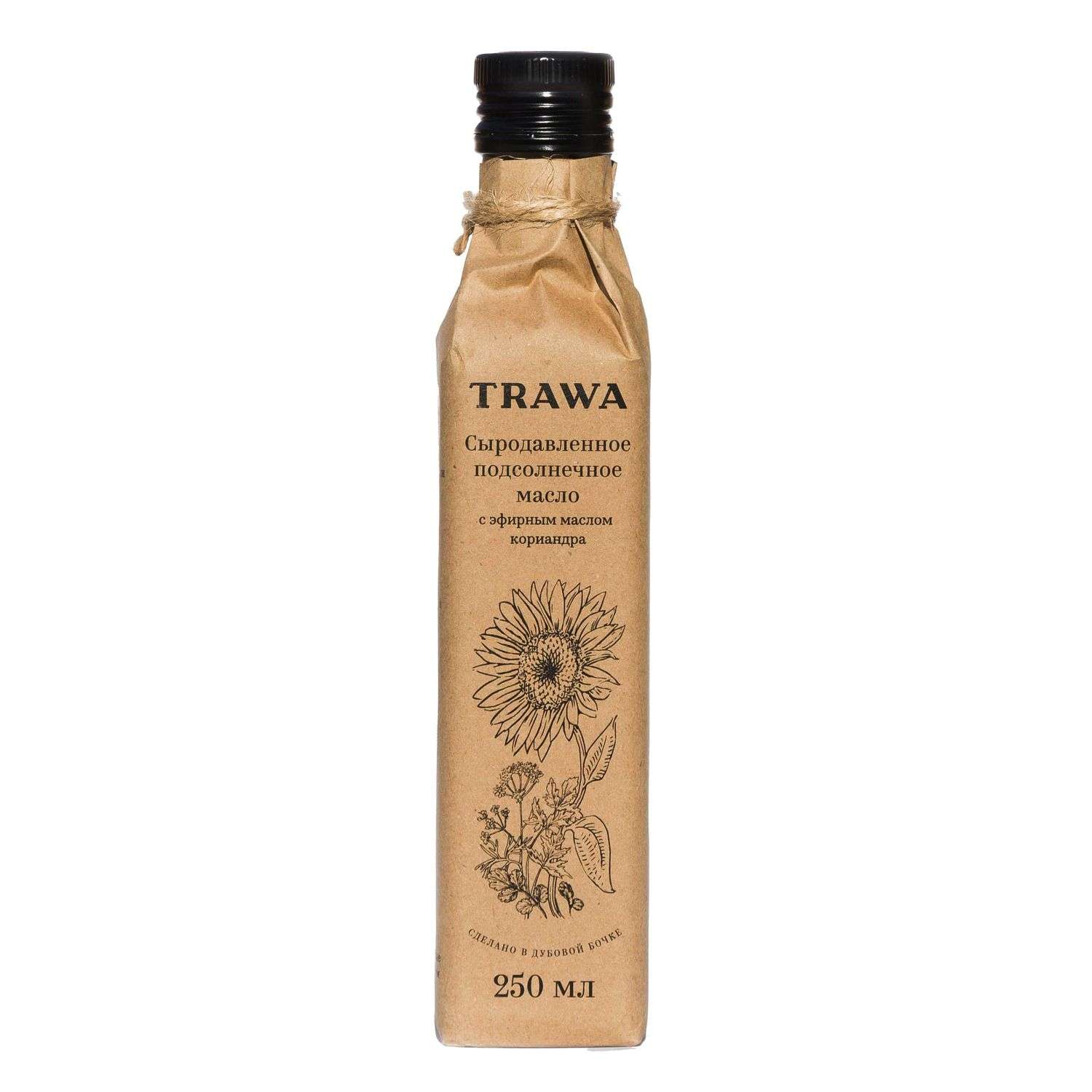 Масло TRAWA сыродавленное подсолнечное с эфирами кориандра 250мл - фото 1