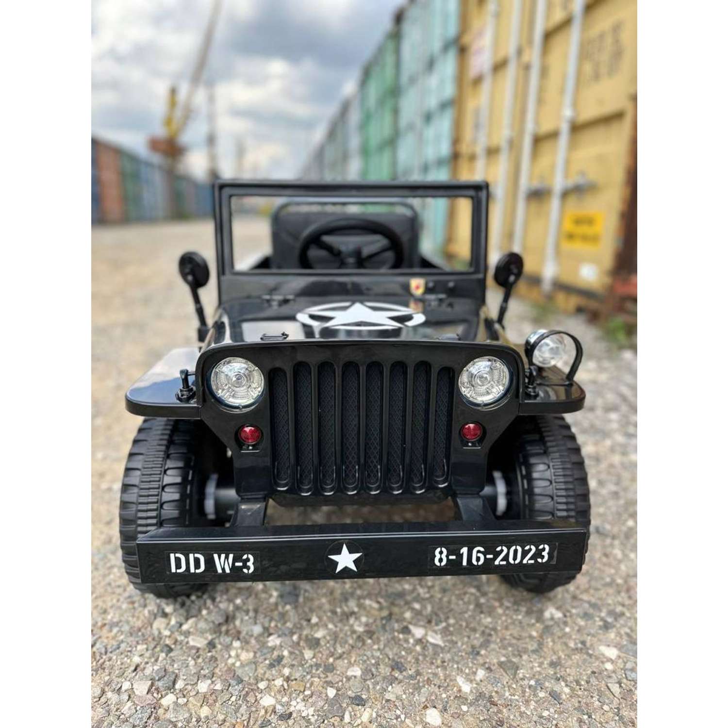 Электромобиль TOYLAND Джип Jeep Willys mini 2628 чёрный - фото 1