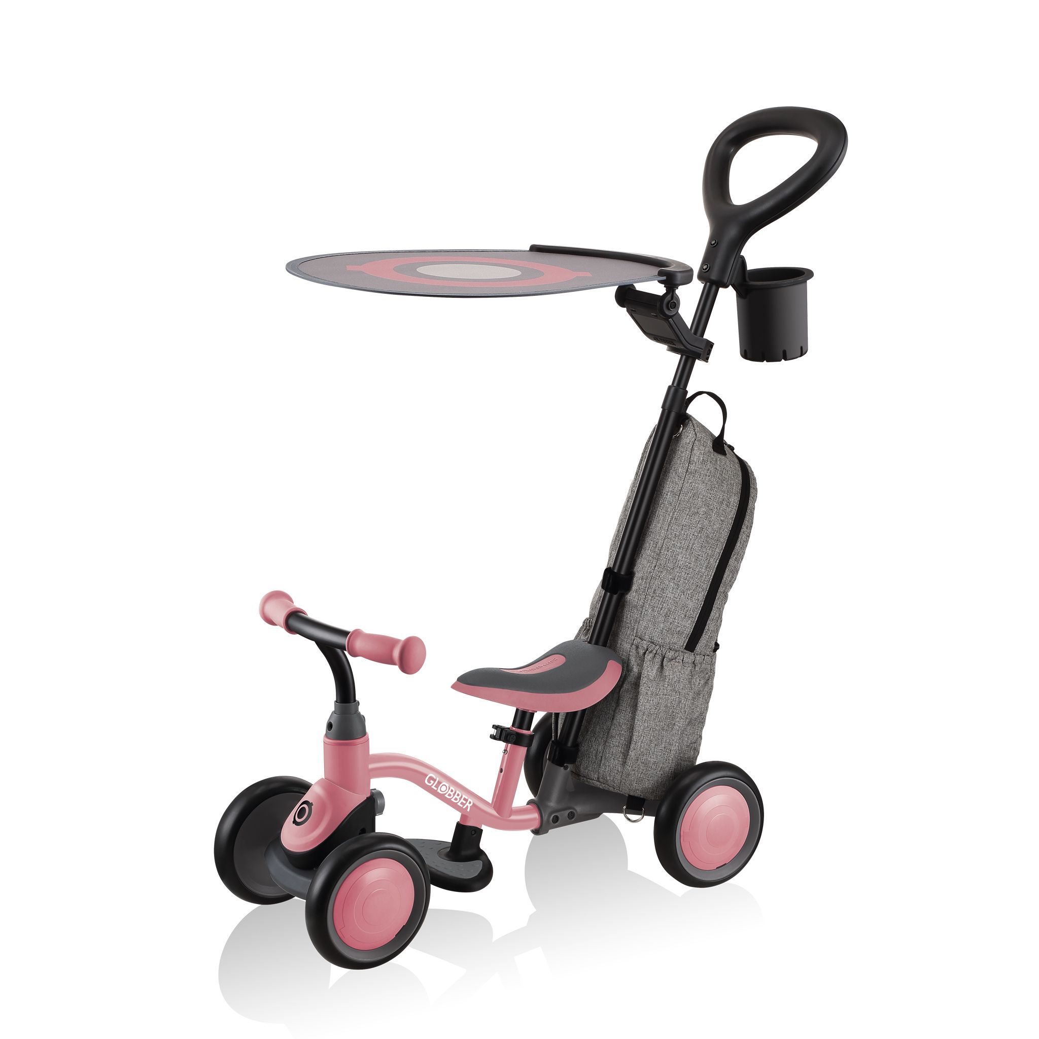 Беговел-каталка Globber Learning Bike 3 в 1 Deluxe светло-розовый - фото 2