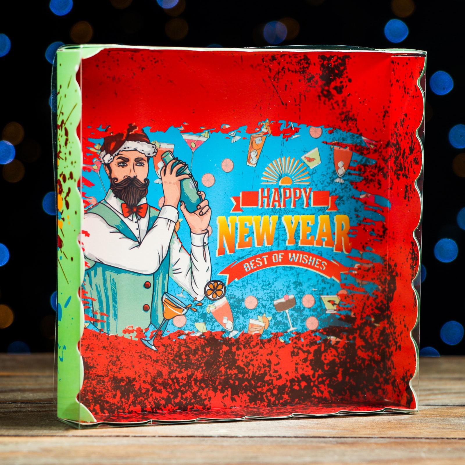 Коробочка Sima-Land для печенья«Врывайся в Новый Год!» 15×15×3 см. 1 шт. - фото 1