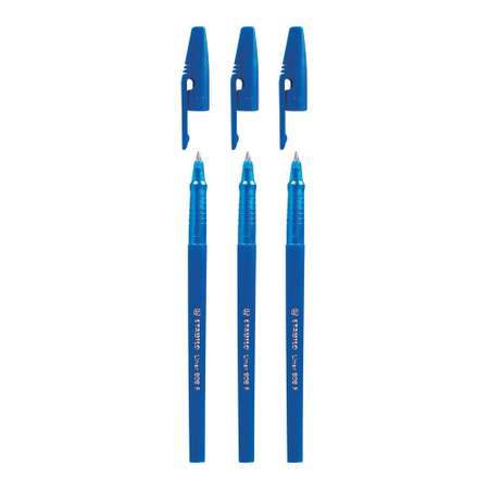 Ручка шариковая STABILO liner 808 3 шт линия 0.38мм синие масляные чернила 808/41-3B