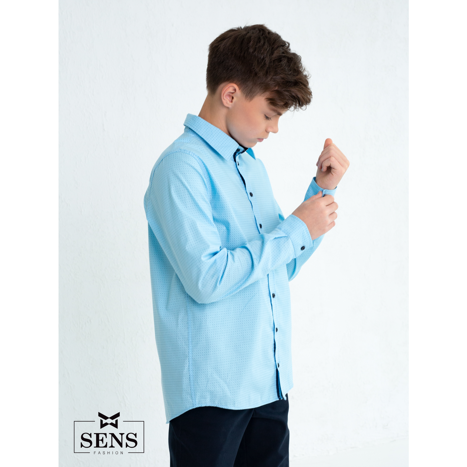 Рубашка Sens Fashion РМПП/голубой - фото 3