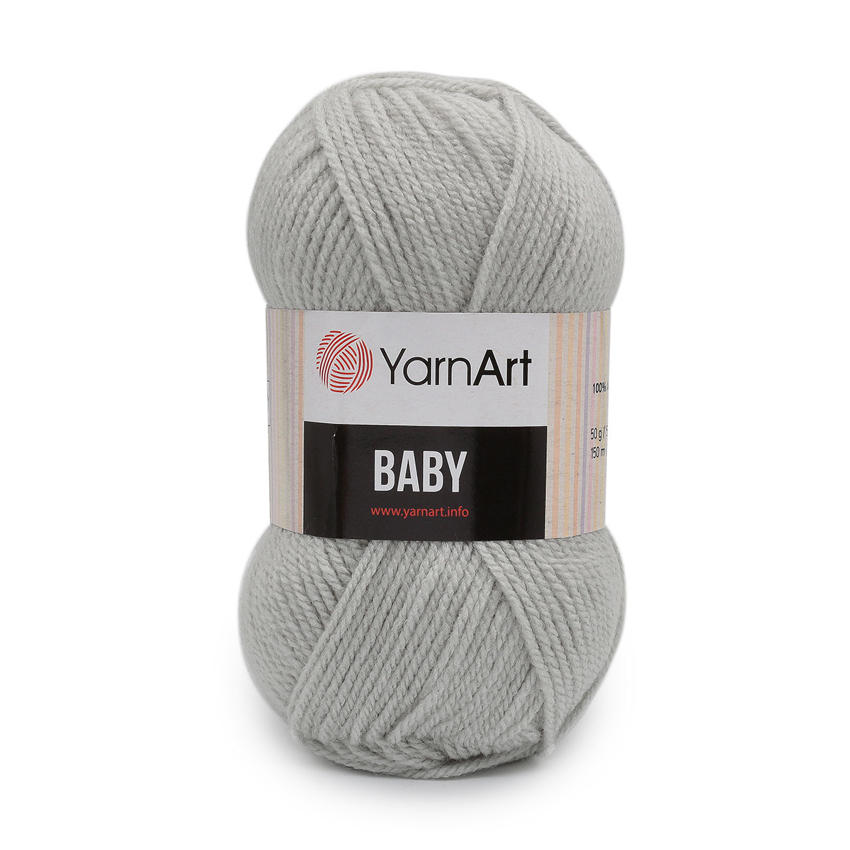 Пряжа для вязания YarnArt Baby 50 гр 150 м акрил мягкая детская 5 мотков 855 серый - фото 7