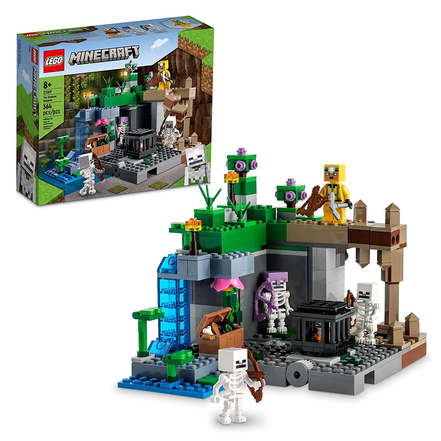 Конструктор детский LEGO Minecraft Подземелье скелета 21189 - фото 1