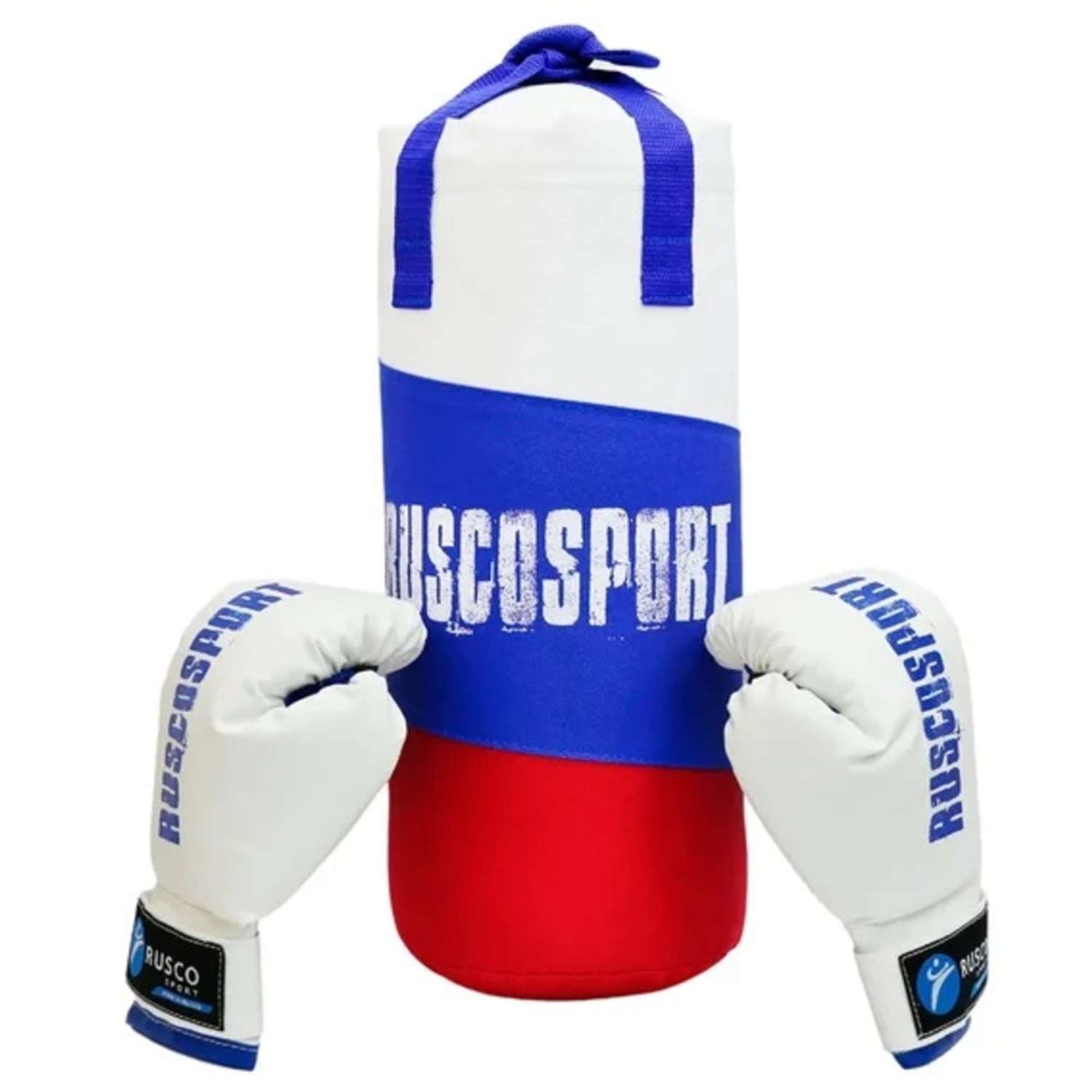 Набор для бокса RuscoSport синий 6OZ триколор - фото 1