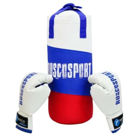 Набор для бокса RuscoSport синий 6OZ триколор