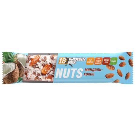 Батончик ProteinRex протеиновый ореховый миндаль-кокос 40г