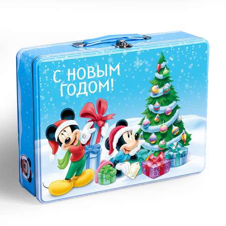 Коробка подарочная Disney металлическая Новогоднее настроение Микки Маус Disney