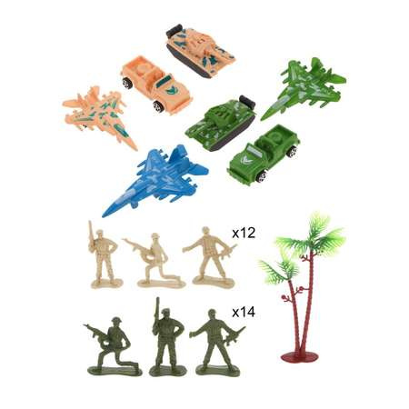 Игровой набор Военный Наша Игрушка солдатики всего 38 предметов
