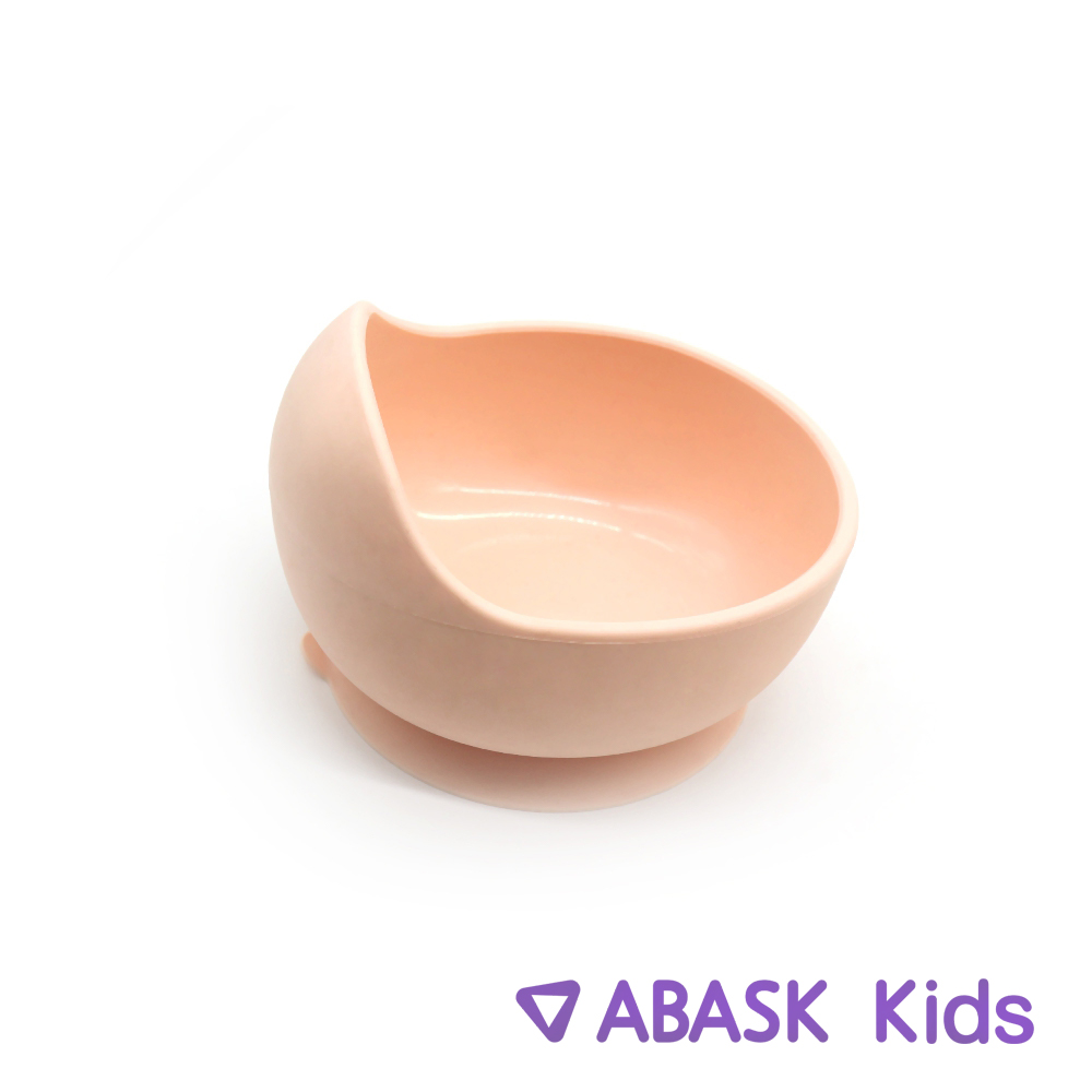 Силиконовая тарелка с ложкой ABASK peach - фото 4