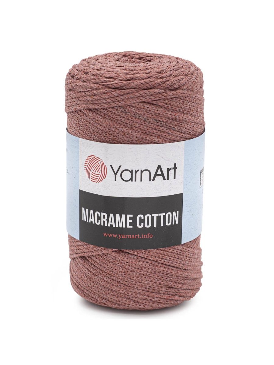 Пряжа YarnArt Macrame Cotton в виде шнура 250 г 225 м 792 пыльный кедр 4 мотка - фото 6