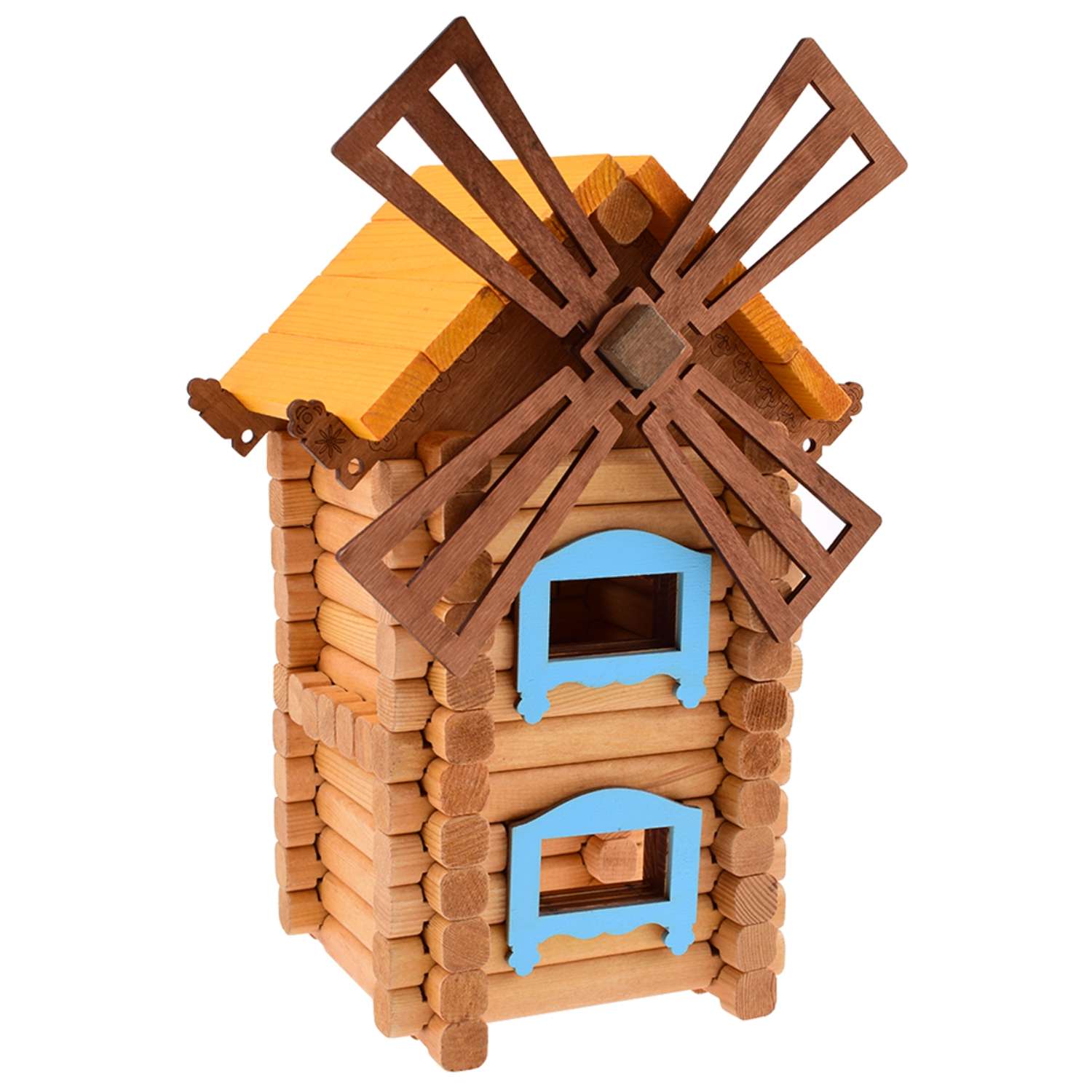 Конструктор деревянный детский Томик мельница 82 деталей 1-22 - фото 1