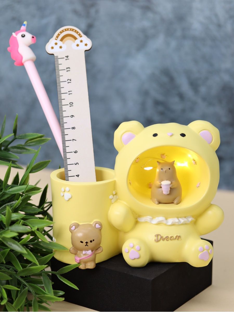 Ночник-подставка iLikeGift для канцелярских принадлежностей Dream bear yellow - фото 2